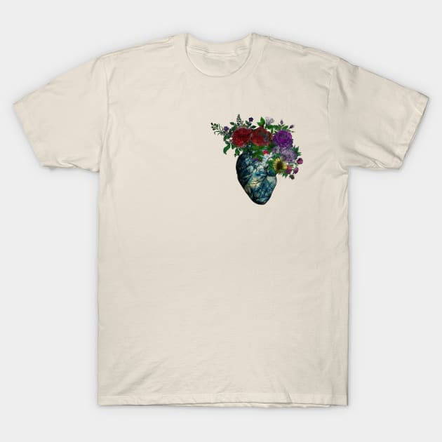 Flowered Heart new version T-Shirt by SnugglyTh3Raven